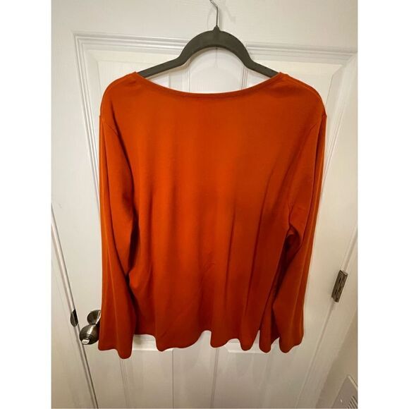 Cato women’s top size 22-24w orange long sleeve - Picture 2 of 6
